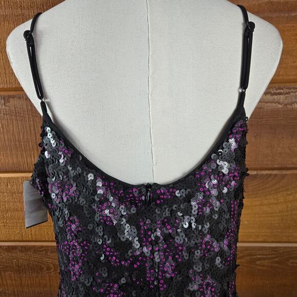 Dress the Population Womens Sequin Slip Midi Dress XL Whimsigoth Fairy Grunge - Picture 7 of 12